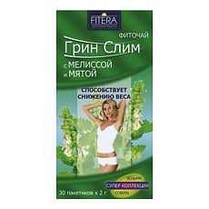 Купить Фиточай Грин Слим мята и мелисса фильтр-пакеты по 2,0 г 30 шт цена