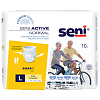 Seni Active Normal Подгузники-трусы для взрослых Large (3) обхват талии 100-135 см 10 шт