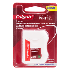 Купить Colgate Зубная нить Optic White 25 м 1 шт цена