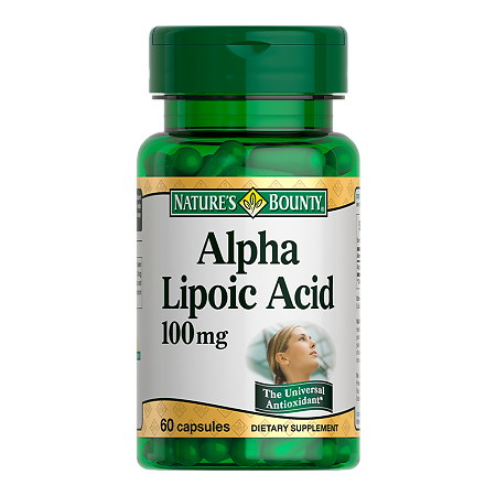 Изображение товара Nature's Bounty Альфа-липоевая кислота 100 мг / Alpha Lipoic Acid 100 mg Capsules капсулы массой 470 мг 60 шт