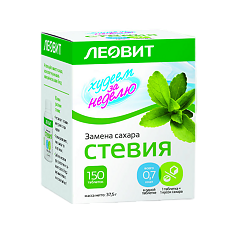 Купить Леовит Худеем за неделю Стевия заменитель сахара таблетки 150 шт цена