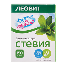 Купить Леовит Худеем за неделю Стевия заменитель сахара таблетки 150 шт цена