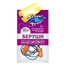 Купить Трэвел Дрим Беруши пенопропиленовые со шнуром 2 шт цена