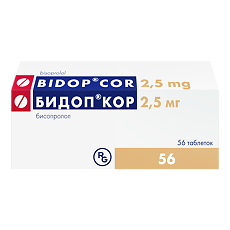 Купить Бидоп Кор таблетки 2,5 мг 56 шт цена