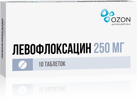 Левофлоксацин таблетки покрыт.плен.об. 250 мг 10 шт