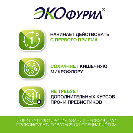 Экофурил капсулы 200 мг 30 шт