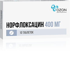Купить Норфлоксацин таблетки покрыт.плен.об. 400 мг 10 шт цена