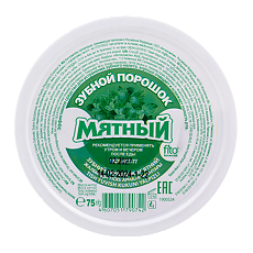 Купить Зубной порошок Мятный 75 г 1 шт цена