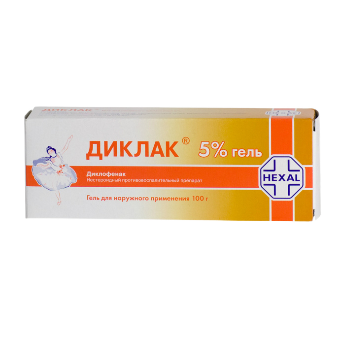 Диклак Гель Для Наружного Применения 5 % 100 Г 1 Шт - Купить, Цена.