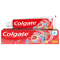 Купить Colgate Зубная паста детская Доктор заяц со вкусом клубники 50 мл 1 шт цена