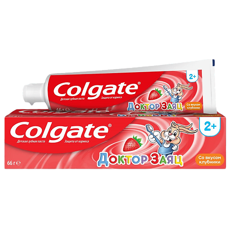 Colgate Зубная паста детская Доктор заяц со вкусом клубники 50 мл 1 шт