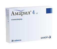 Купить Амарил таблетки 4 мг 30 шт цена