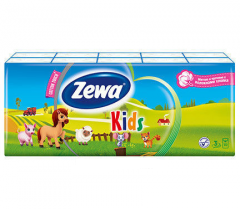 Изображение товара Детские бумажные носовые платки Zewa Кидс 100 штук мягкие и впитывающие