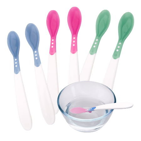 Изображение товара Курносики термочувствительная ложечка для кормления 2 шт без выбора цвета