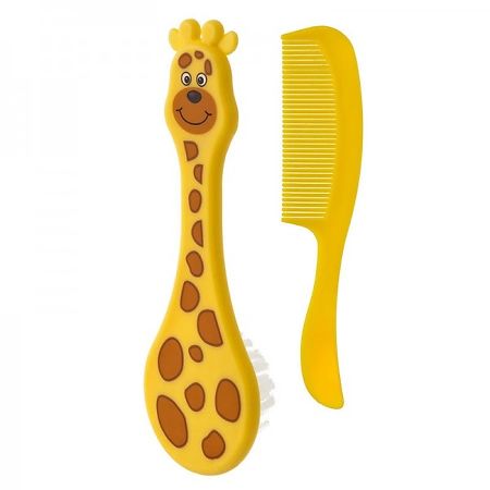 Изображение товара Курносики набор расческа и щеточка Африка для малышей от 4 месяцев