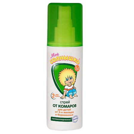 Изображение товара Мое солнышко Спрей от комаров детский защитный 100 мл 1 шт