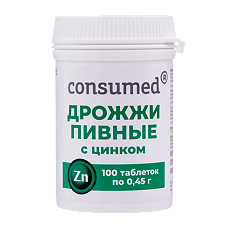 Купить Дрожжи пивные Эко-Мон Цинк таблетки массой 0,45 г 100 шт цена