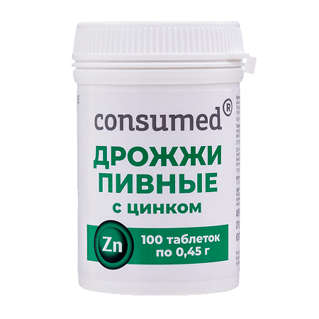 Дрожжи пивные Эко-Мон Цинк таблетки массой 0,45 г 100 шт