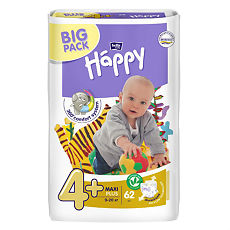 Изображение товара Bella Подгузники Baby Happy 4 maxi plus 9-20 кг BIG PACK 62 шт