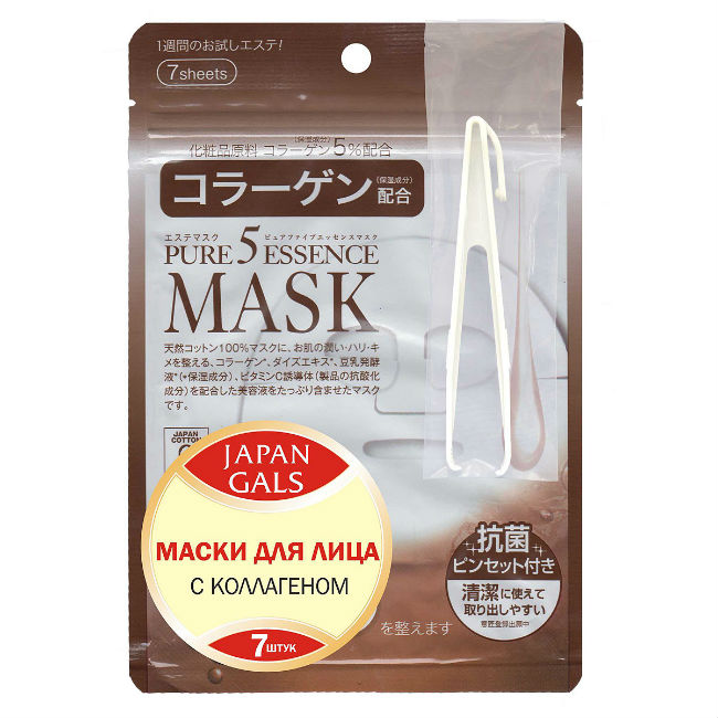 Изображение товара Japan Gals Маска с коллагеном Pure 5 Essential для лица