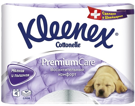 Kleenex Бумага туалетная Premium Comfort  4-х слойная 4 шт