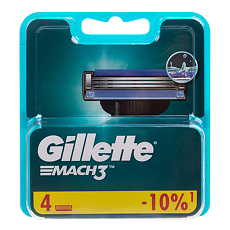 Изображение товара Gillette Mach3 сменные кассеты для бритья 4 шт