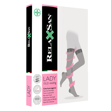 Relaxsan Чулки Stay-Up Lady на резинке 1 кл комп р.3 телесный 1 шт