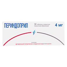 Купить Периндоприл таблетки покрыт.плен.об. 4 мг 30 шт цена