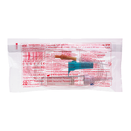 Система трансфузионная для в/в вливания крови 1 шт