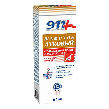 Изображение товара Шампунь луковый с красным перцем против выпадения волос 150 мл