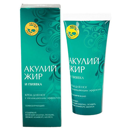 Изображение товара Акулий жир и Пиявка Крем для ног с охлаждающим эффектом 75 мл 1 шт