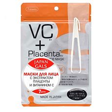 Изображение товара Japan Gals Маска с плацентой и витамином C Facial Essence Mask 7 шт