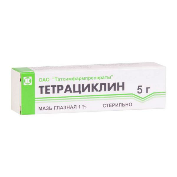 Изображение товара Глазная мазь с тетрациклином 1% 5 г для лечения глазных инфекций Изображение товара Глазная мазь с тетрациклином 1% 5 г для лечения глазных инфекций