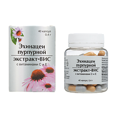 Купить Эхинацеи пурпурной экстракт-ВИС с витаминами С и Е капсулы массой 0,4 г 40 шт цена