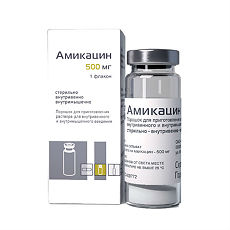 Купить Амикацин порошок д/приг раствора для в/в и в/м введ 500 мг фл 1 шт цена
