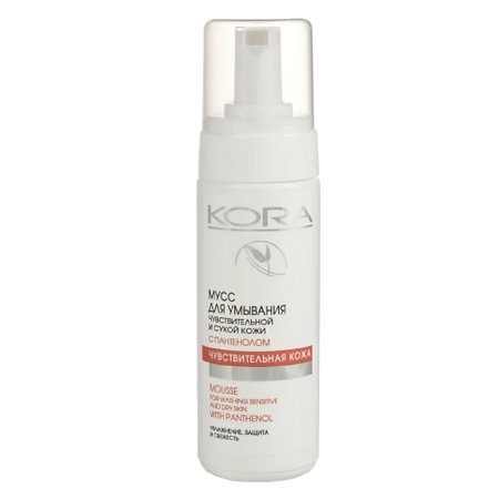 Изображение товара KORA Мусс для умывания чувствительной и сухой кожи с пантенолом 160 мл 1 шт