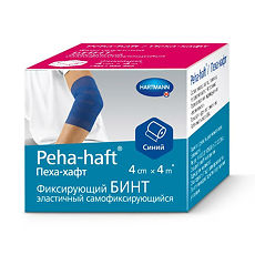 Купить Бинт Peha-haft/Пеха-хафт самофиксирующийся 4 м х 4 см без латекса синий 1 шт цена