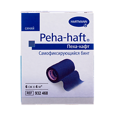 Купить Бинт Peha-haft/Пеха-хафт самофиксирующийся 4 м х 6 см без латекса синий 1 шт цена