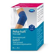 Купить Бинт Peha-haft/Пеха-хафт самофиксирующийся 4 м х 8 см без латекса синий 1 шт цена