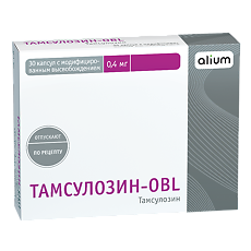 Купить Тамсулозин-OBL капсулы с модифицированным высвобождением 0,4 мг 30 шт цена