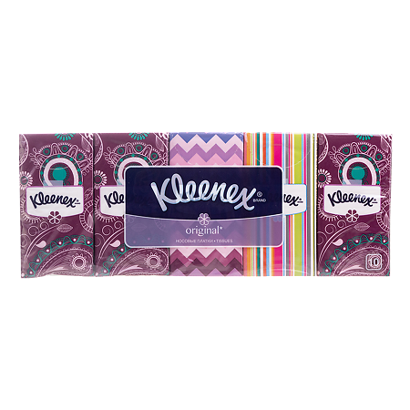 Kleenex Платки носовые бумажные неароматизированные 10х10 шт. 1 уп