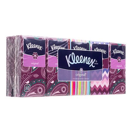 Kleenex Платки носовые бумажные неароматизированные 10х10 шт. 1 уп
