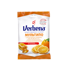 Изображение товара Вербена / Verbena Мультипо карамель леденцовая с начинкой массой 3,2 г 1 уп