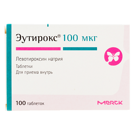 Эутирокс таблетки 100 мкг 100 шт