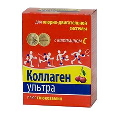 Купить Коллаген Ультра плюс Глюкозамин пакетики 8 г. Вишня 30 шт цена