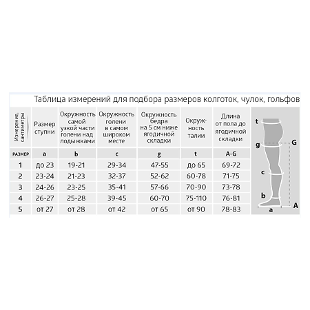 Компрессионные колготки B.Well JW-321 2 класс компрессии 4  Nero 1 шт
