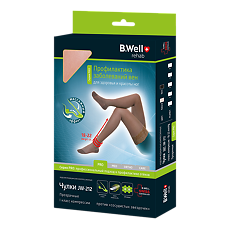 Купить Компрессионные чулки B.Well JW-212 прозрачные с ажурным верхом 1 класс компрессии  2 Natural 1 шт цена