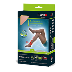 Купить Компрессионные чулки B.Well JW-212 прозрачные с ажурным верхом 1 класс компрессии 3 Natural 1 шт цена