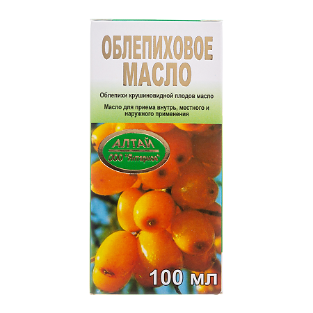 Облепиховое масло для приема внутрь местного и наружного применения 100 мл