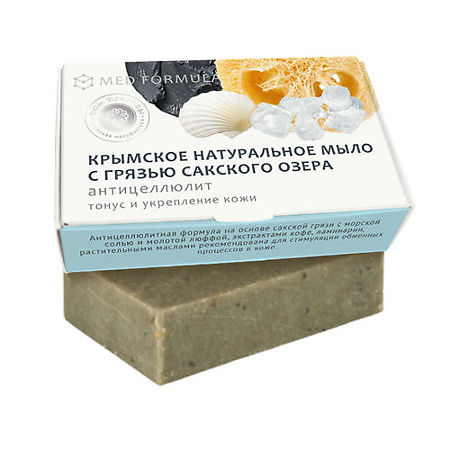 Дом Природы MED formula Крымское натуральное мыло на основе грязи Сакского озера Антицеллюлит 100 г 1 шт